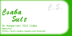 csaba sult business card